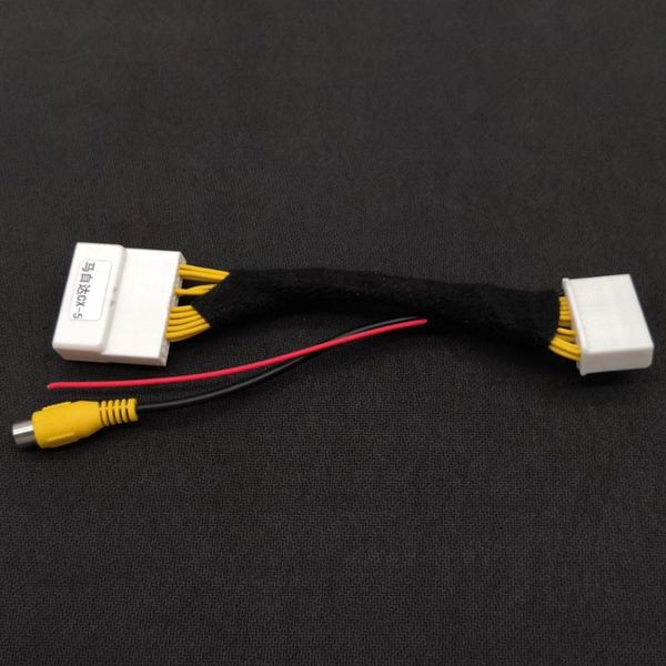 

car rear view cameras& parking sensors 28pin original video input switch reverse camera rca adapter cable for cx-5 cx5 2021