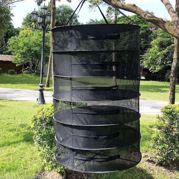 

6/8 layers drying net for herbs hanging basket folding dry rack dryer bag mesh flowers buds plants organizer laundry storage & organiza orga