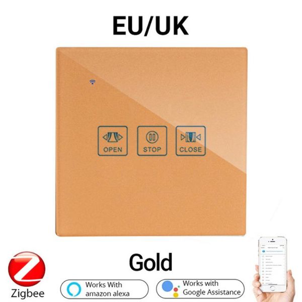 

smart home control zigbee3.0 wall touch switch eu/uk dimmer/fan/curtain tuya/smart life app work with alexa google