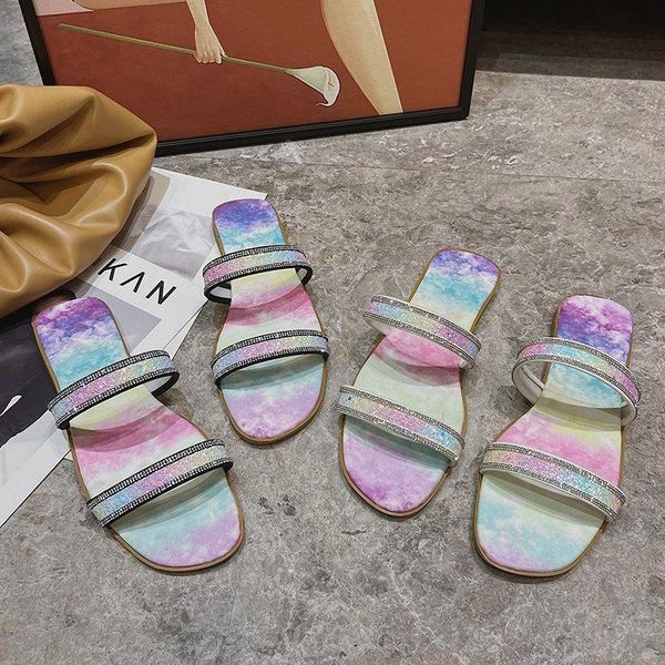 

slippers low basic fabric hoof heels rubber pu, Black