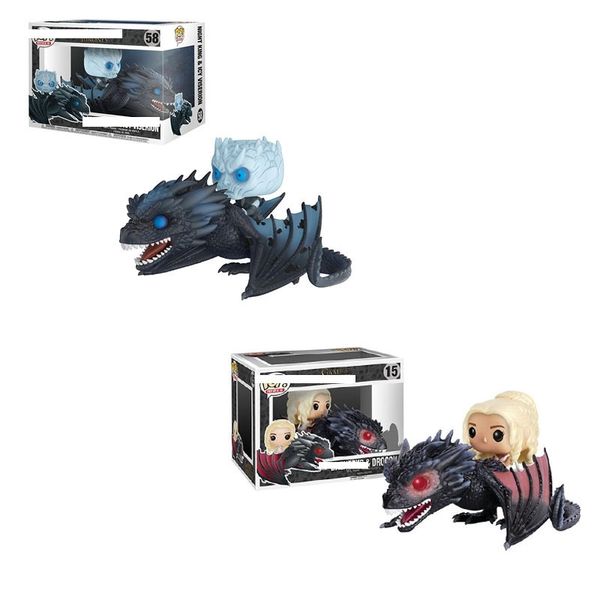

funko power right game danilis mother night king riding dragon model