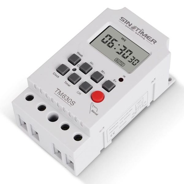 Timer 30pcs AC 220V DC 12V Seconda impostazione Timer digitale Interruttore 24 ore su 24 7 giorni Settimanale programmabile Relè temporizzato Uscita tensione Carico elevato