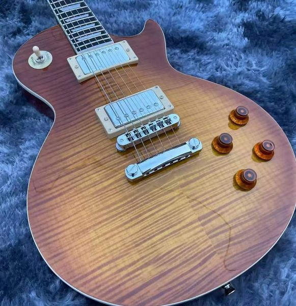 

lp standard electric guitar body mahogany flame maple humbucker pickups