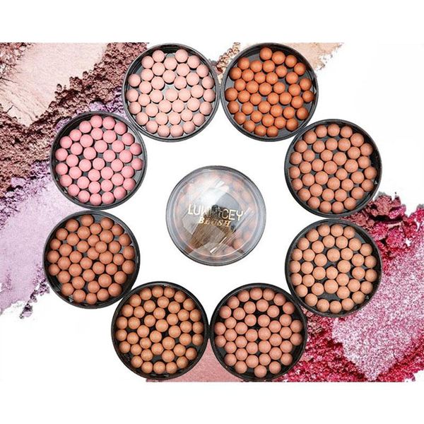 

blush luwhicey face blusher long lasting contour bronzer makeup matte natural ball oil-control professional full cover