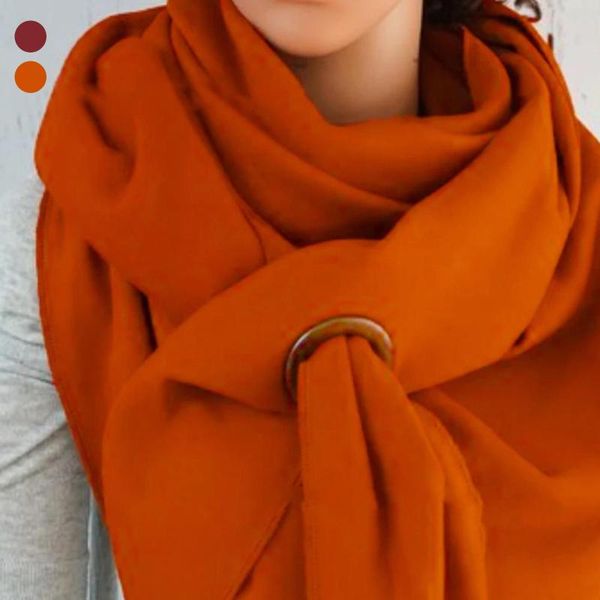 

scarves women autumn winter solid color soft neck wrap warm multi-purpose scarf shawl, Blue;gray