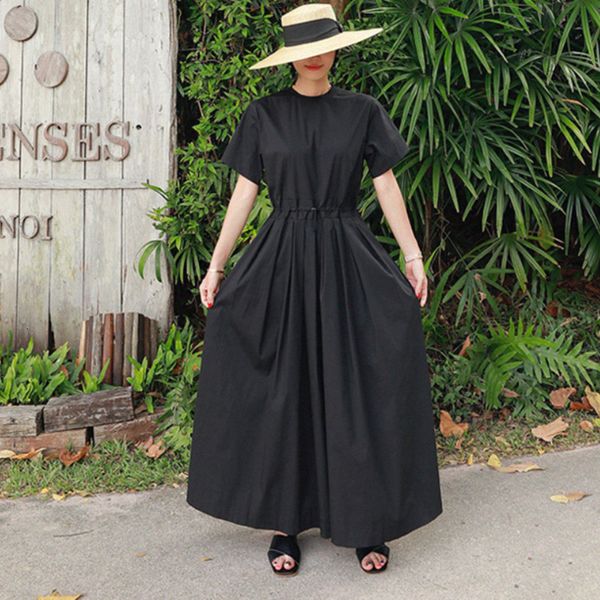 

women's jumpsuits & rompers [ewq] verÃ£o novo estilo coreano em torno do pescoÃ§o de manga curta macacÃ£o moda tendÃªncia algodÃ£o calÃ§as la, Black;white