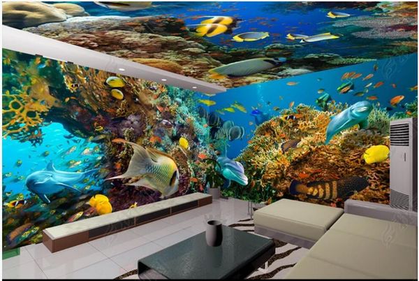 

wallpapers 3d po wallpaper custom mural underwater world animal seaweed coral whole house background wall for walls in rolls