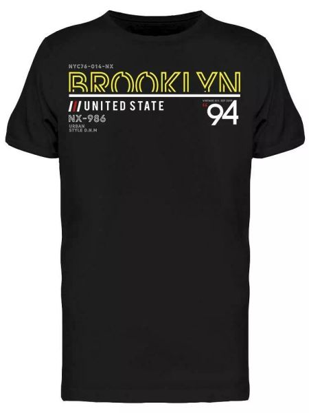 

brooklyn 94 united state men's tee -image by shutterstock, White;black