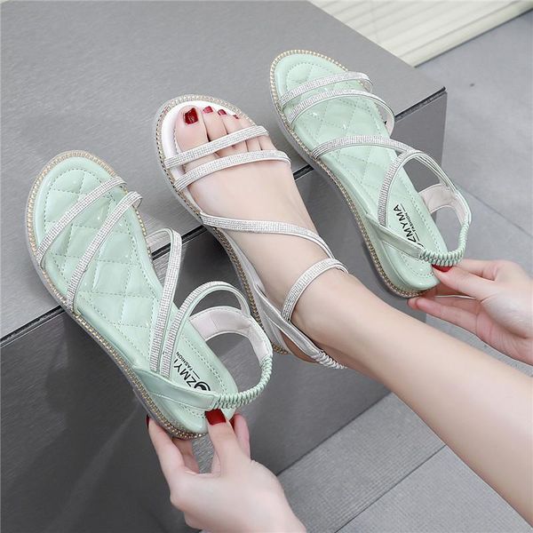 

sandals clear heels soft fashion womens shoes 2021 roman suit female beige all-match luxury gladiator black summer beach comfort