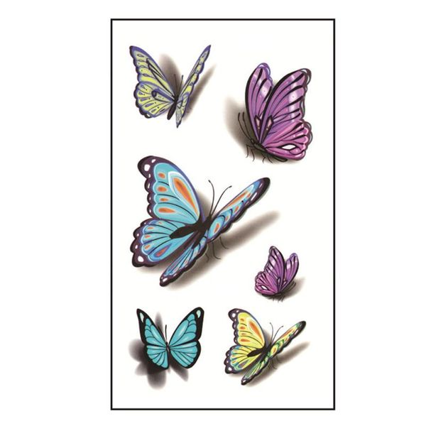

temporary tattoos 1 pcs 3d butterfly shape tattoo stickers waterproof body art sticker decal