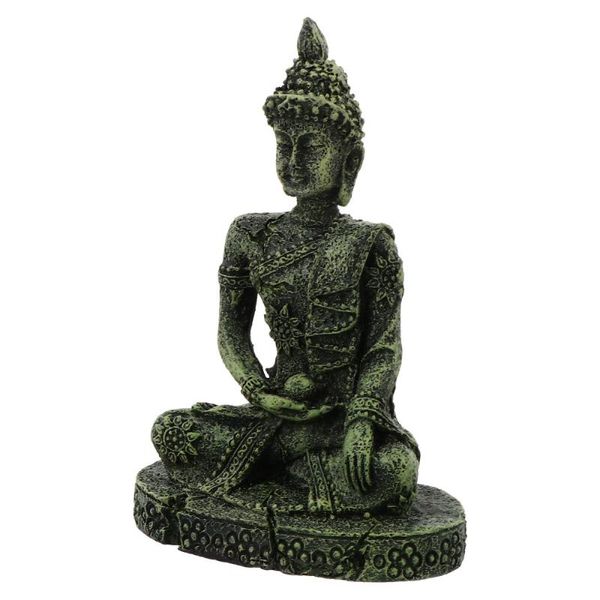 

decorations fish tank sitting buddha statue aquarium decor zen figure resin accessory