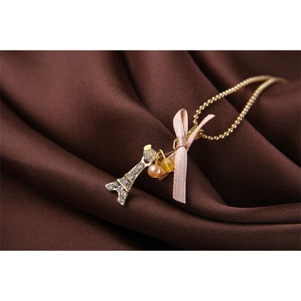 

Pendant Necklaces Eiffel Tower With Golden Plated Chain Necklace L8HG 9K0V