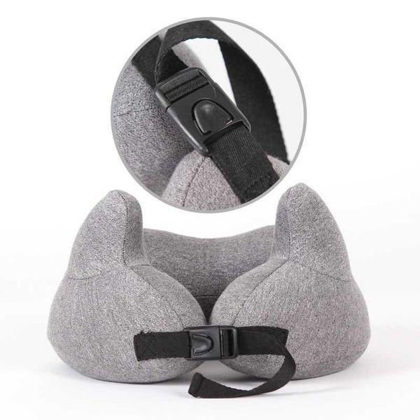 

pillow memory foam portable travel airplane office chair neck cushion armchiar seat pad with invisible zipper