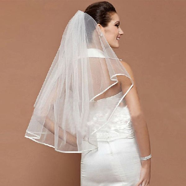 

bridal veils zyllgf handmade wedding veil ivory short voile mariage accessory for bride from china bv6, Black