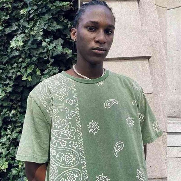 

kapital t shirt cotton casual cashew t-shirt men women 210714, White;black