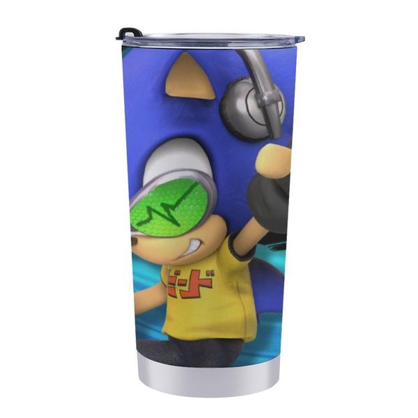 

mugs 304 stainless steel sonic coffee with cover anime cool water tea cups creative drinkware coffeeware