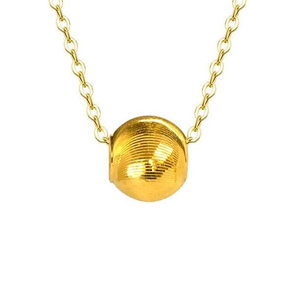 

chains nymph real 18k gold fine jewelry necklace solid au750 bead pendant pure chain for women wedding gift d580, Silver