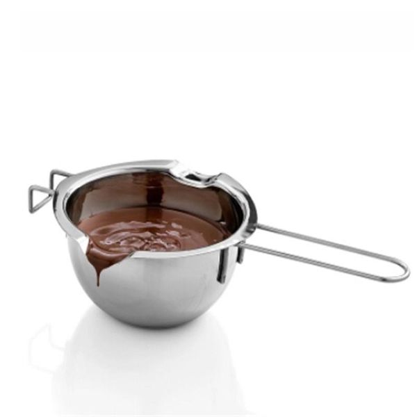 

baking & pastry tools stainless steel chocolate melting pot furnace heated milk bowl with handle butter tool