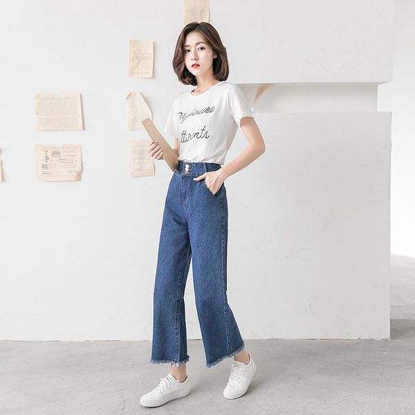 

women's jeans mid waist harem women vintage distressed denim pants casual fitness trousers wdc8128, Blue