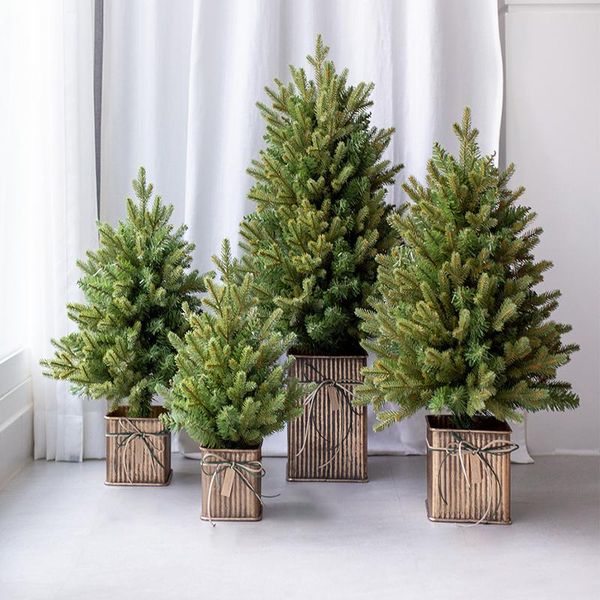 

christmas decorations tree luxury household desk decoration simulation pe mixed encryption