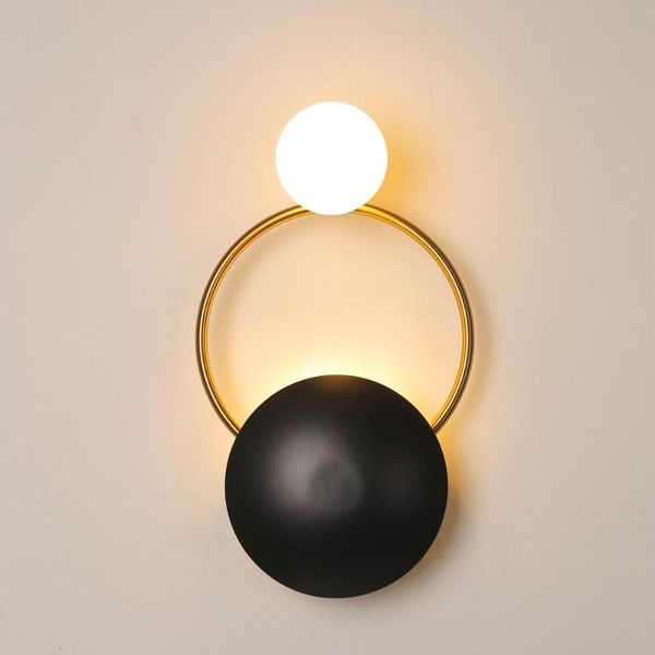 

wall lamp modern living room dining nordic simple creative personality glass ball ring art