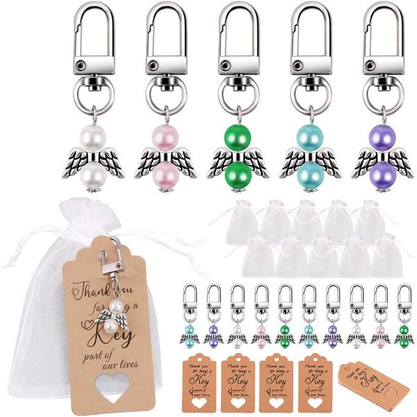 

keychains 35 set of christening favors, multi-colored wedding communion birthday party favor, Silver