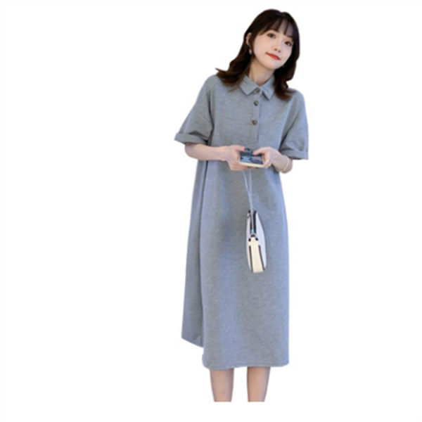 

maternity dresses pregnant woman clothing 2021 fashion solid grey 30, White
