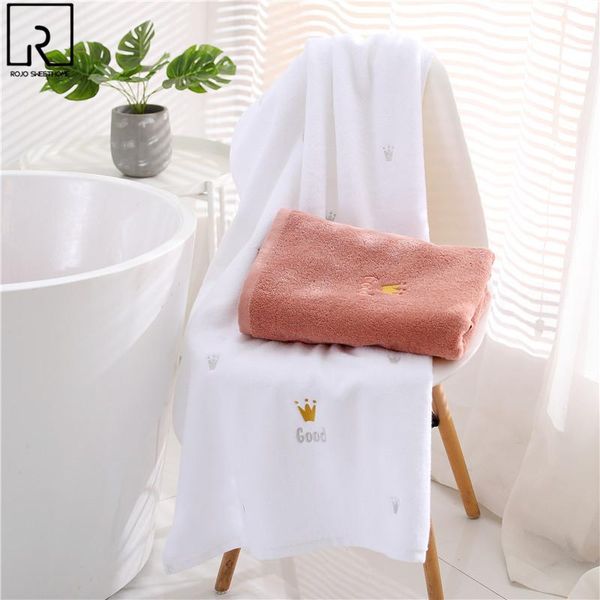 

towel 70x140cm pure cotton bath embroidered crown white face towels water absorbent large size soft bathroom for adults