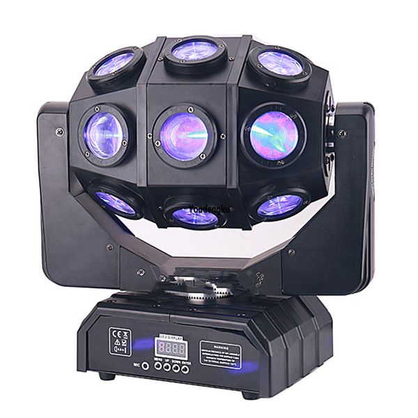 2pcs Nuovo LED Stage Stage Brighthead Lights DMX RGBW LED 18x10W RGBW 4in1 Infinito Beam Moving Head Disclo DJ