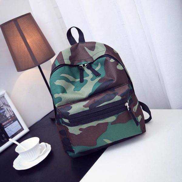 

backpack women camouflage backpacks small female bagpack nylon travel simple muchila feminina polyester