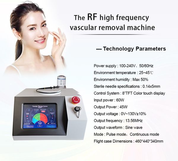

facial redness 50w high intensity spider vein removal machine 980nm diode laser varicose veins vascular removal machine 980nm wavelength, Black
