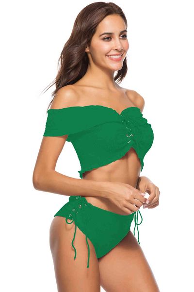 

Summer girdles two-piece bikini, White;black