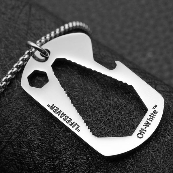 

pendant necklaces necklace men's hip cool corkscrew stainless steel fashion chain jewelry for neck party essential, Silver