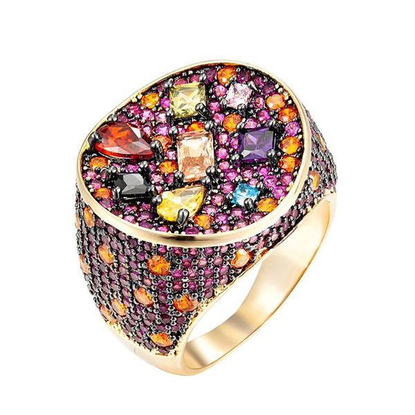 

zlxgirl jewelry women's wedding cubic zircon rings engagement dubai punk bridal finger, Slivery;golden