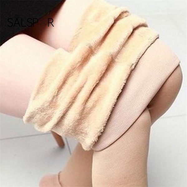 

salspor winter warm pants women velvet leggings high waist tight fitting trousers stretch female keep leggins 211204, Black