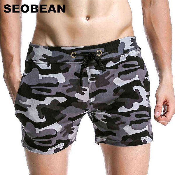 Seobean Homens Camo Casual Shorts Estilo de Verão Moda Camuflagem Algodão Homens Shorts Brand Roupas Bottoms H1210