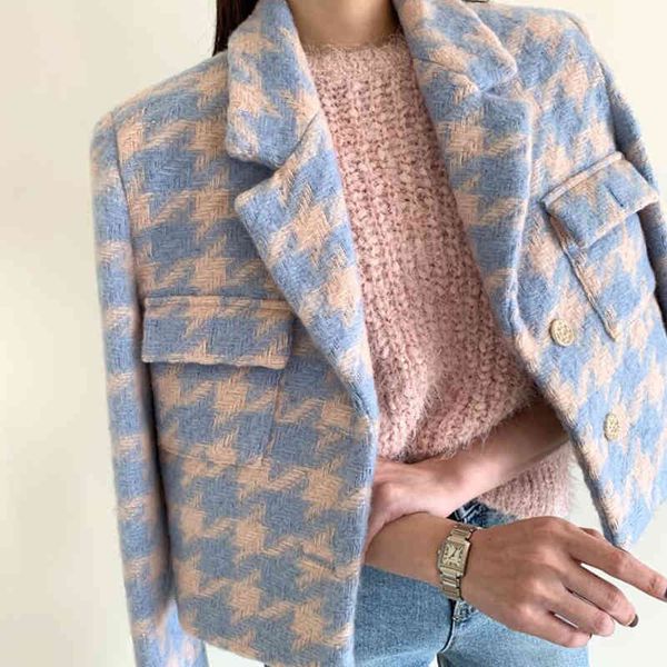 

women's jackets jaqueta curta irmÃ£ fara primavera , feminina, manga curta, gola virada chique, de escritÃ³rio gn7k, Black;brown