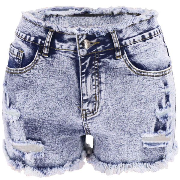 

jeans 21 spring and summer fashion bleached snowflake women's shorts, Blue