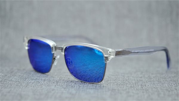 

men's polarized kawika b257-05cr clear square sunglasses, White;black