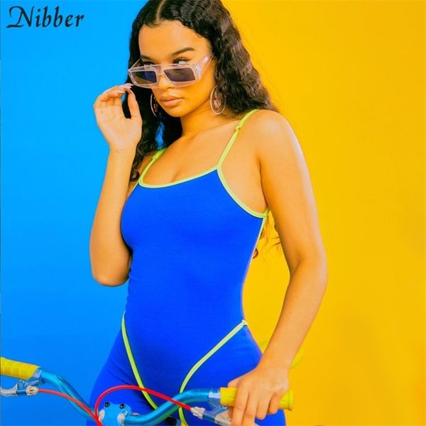 

nibber2021 summer hollow bodycon street casual playsuit pants women sleeveless fitness rompers jumpsuits female active wear, Black;white