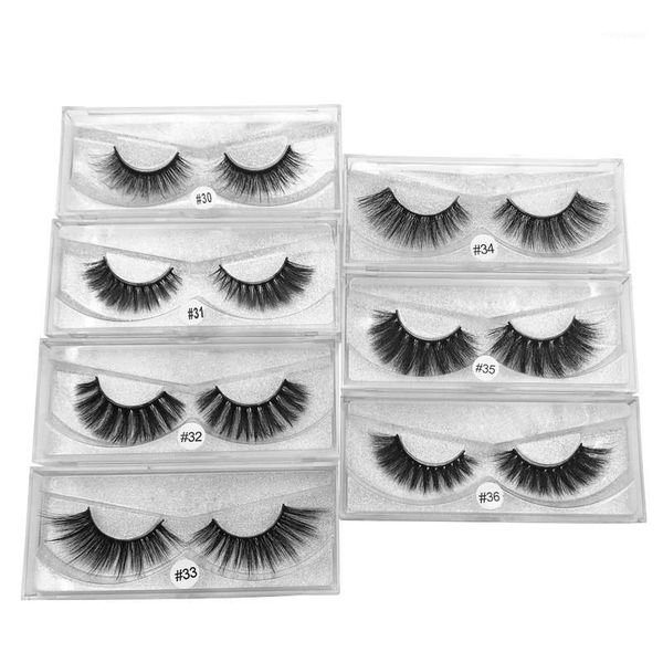 

mink black extension eyelashes 1pair natural look long thick soft handmade false eye makeup1