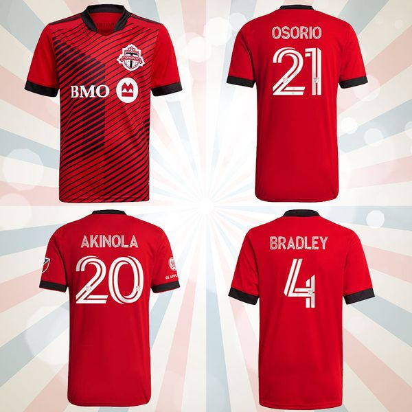 

player version 2021 2022 toronto fc soccer jerseys home kit 21 22 camisetas bradley altidore pozuelo akinola osorio p. piatti football shirt, Black;yellow