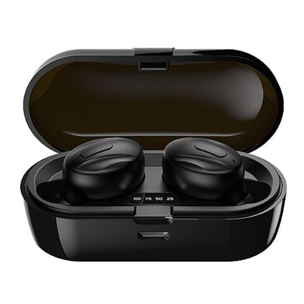 

small stealth stereo sports headset noise reduction wireless with led digital display charging box cell phone earphones