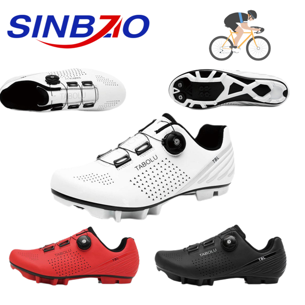 

cycling footwear professional self-locking men road shoes ultra-light non-slip women mtb spd pedal racing flat-bottomed, Black