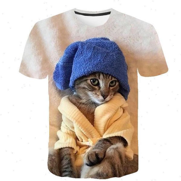 

women sevimli kedi men and t shirt bask 3dt elenceli gmlek yaz casual st, White