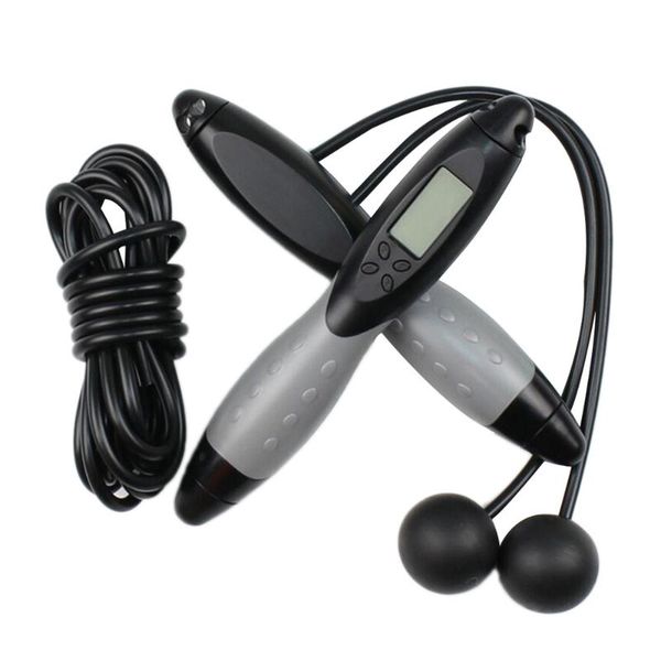 

jump ropes multi-functional wired & wireless digital rope skipping counter calorie timer (purple)