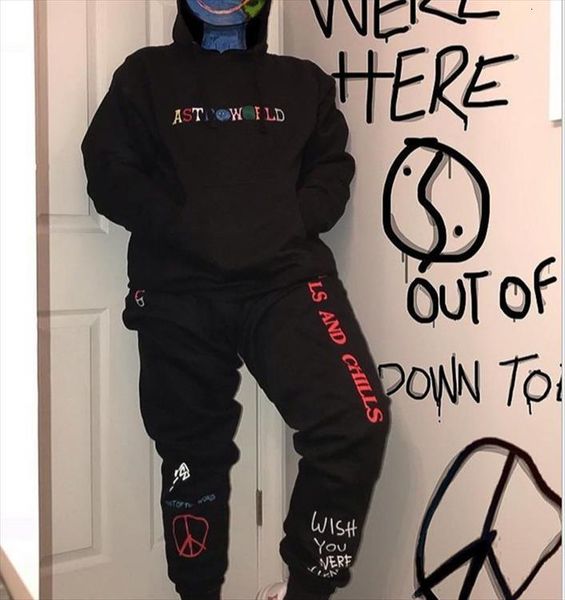 

travis scotts astroworld hoodie mens tracksuits jogging suit letter print womens swags hope you are here to add the, Gray