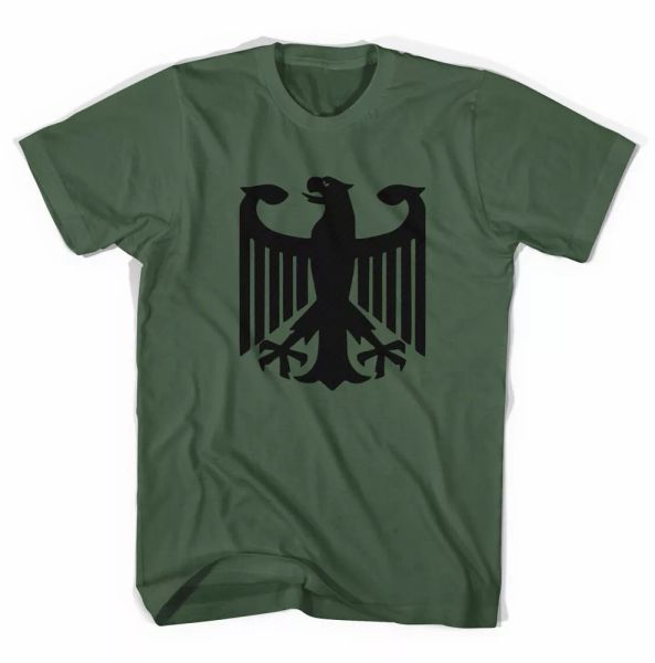 

German Bundesadler Military Flag Eagle Crest Unisex T shirt All Sizes, White;black