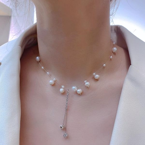 

chains 2021 pearl necklace, Silver