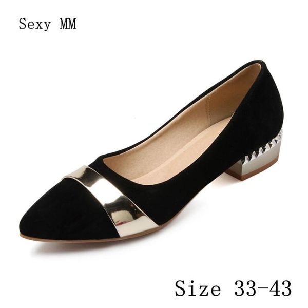 

dress shoes low high heels women pumps stiletto heel woman party wedding kitten plus size 33 - 40 41 42 43, Black